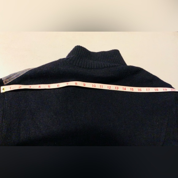 Vintage Prada Sport Navy denim sweater hybrid jacket sz 50 - Picture 16 of 16